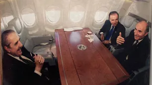 Como Lacalle Pou, Sanguinetti y Mujica: el día que de la Rúa, Menem y Alfonsín fueron juntos a la asunción de Battle