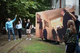 Máximo Kirchner restituyó la gigantografía de Néstor Kirchner bajando el cuadro de Videla en el Colegio Militar