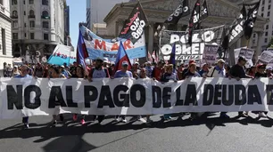 Organizaciones de izquierda realizaron un corte sorpresivo sobre la avenida 9 de Julio
