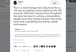 Twitter engorda: duplican el límite de caracteres hasta 280