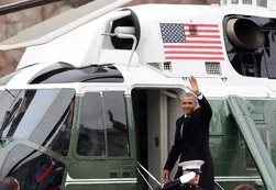 Obama partió a California y Biden se fue en tren a Delaware