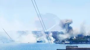 Ucrania atacó el cuartel general de la flota rusa en la península de Crimea