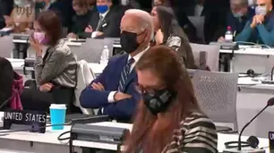 La imagen de Joe Biden en la cumbre por el Cambio Climático que se hizo viral