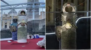 Fotos | Instalaron un pesebre en el Vaticano que incluye la figura de un astronauta