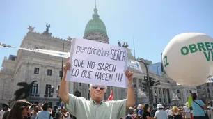 Cómo fue la movilización al Congreso: calor intenso, fuerte presencia policial y reclamos al Gobierno