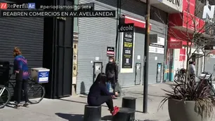 Así fue la reapertura de los comercios de Avenida Avellaneda