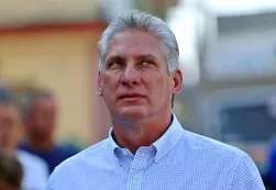 Miguel Díaz-Canel, el primer mandatario extranjero que llegó para la jura de Alberto Fernández