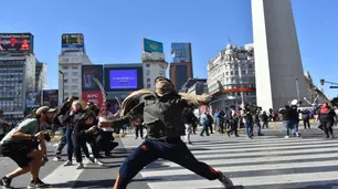 Tensión en la marcha en el Obelisco: un grupo generó incidentes
