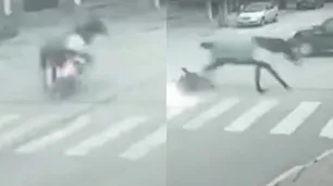 Insólito: en Necochea un caballo atropelló a una motociclista que terminó internada