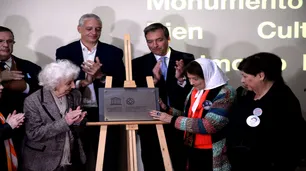 Museo ESMA: tras el reconocimiento de la Unesco, se instaló una placa conmemorativa