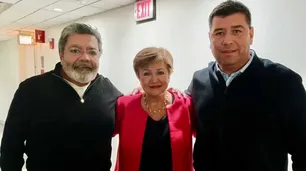 El titular de la UOCRA cuestionó la "intensidad del ajuste" ante la titular del FMI y el Banco Mundial