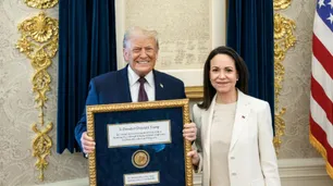 María Corina Machado le entregó la medalla del Nobel de la Paz a Trump y le reiteró su adhesión