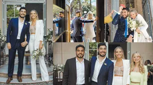 Facundo Moyano y Eva Bargiela se casaron por civil; en 2022, por iglesia