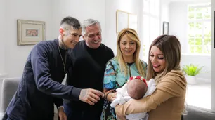 Alberto Fernández recibió a L-Gante y su hija Jamaica en la Quinta de Olivos