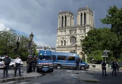 Tiros y evacuación en la catedral de Notre Dame en París