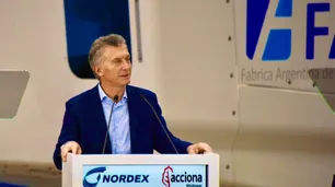 Mauricio Macri en Córdoba: "En 10 años no habían construido ni un solo avión"