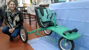 Una estudiante de Tres Arroyos diseñó (y dona) un triciclo para discapacitados