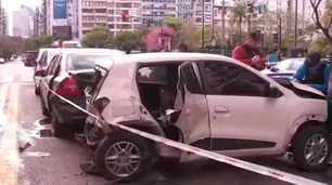 Choque múltiple en Retiro con tres heridos: involucró 5 autos y a un colectivo de la línea 17