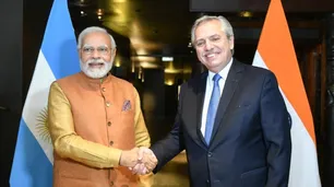 Con Narendra Modi, Alberto Fernández abrió una serie de 7 reuniones bilaterales en 36 horas