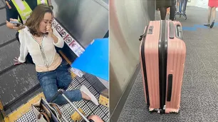 Brutal accidente en un aeropuerto: una cinta transportadora se tragó la pierna de una mujer