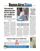 La tapa de Buenos Aires Times de este sábado