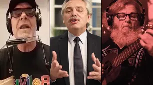 Alberto Fernández le cantó a Gustavo Santaolalla por su cumpleaños