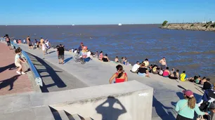Los bañistas que no respetan la prohibición de bañarse en la Costanera Norte de la Ciudad de Buenos Aires