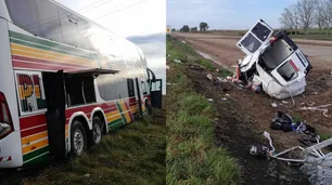 Accidente fatal en San Miguel del Monte entre un micro y un utilitario: tres muertos y un herido