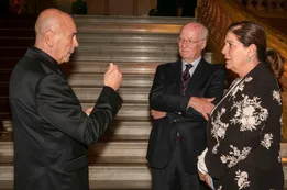 Paolo Rocca en una gala del Colón donde estuvieron Eduardo Eurnekian y Marcelo Tinelli