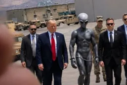 Trump y la imagen del “alienígena esposado” que desató polémica y teorías en redes sociales