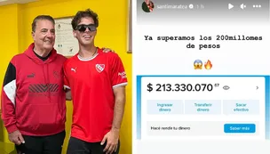 Santiago Maratea recaudó en 4 horas más de 210 millones de pesos para Independiente