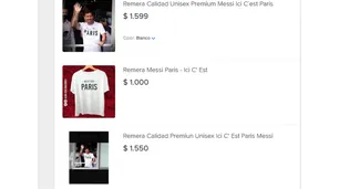 En Argentina ya se venden remeras como la de Messi en París