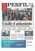 La tapa del diario Perfil de este sábado 4 de abril de 2020