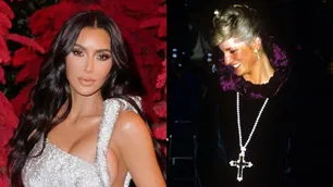 Kim Kardashian revivió el legado de Lady Di en la gala Art + Film: la cruz de Attallah vuelve a brillar