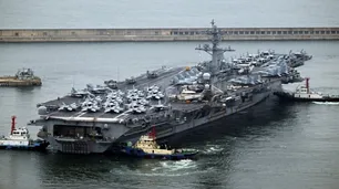 Un poderoso portaaviones estadounidense llegó a Corea del Sur para realizar ejercicios conjuntos
