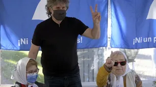 Amado Boudou reapareció junto a Hebe de Bonafini en Plaza de Mayo