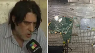 Habló el hombre al que le cayó una placa de vidrio mientras tomaba un café: "Podría haber perdido el brazo, o la muerte"