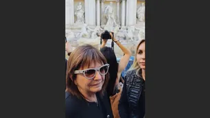 Desde la Fontana di Trevi, Bullrich defiende la austeridad y evita polemizar por el gas pimienta