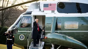 Donald Trump debió aterrizar de emergencia por un desperfecto técnico en su helicóptero