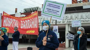 Así fueron las protestas en el Garrahan en contra del aumento salarial del 7%