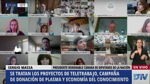 Un diputado con coronavirus participa de la sesión virtual