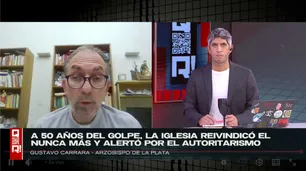 Gustavo Carrara, sobre el mensaje de la Iglesia por el 24 de marzo, afirmó en "QR!": "No se puede olvidar el pasado"