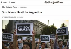 The New York Times: es "sospechosa" la muerte de Nisman