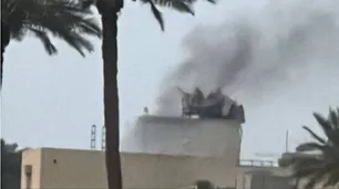 Un dron golpeó este sábado la embajada estadounidense en Bagdad