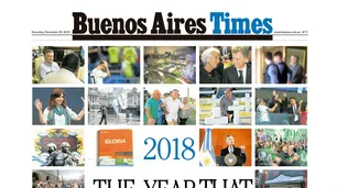 Tapa y temas principales del diario Buenos Aires Times de este sábado