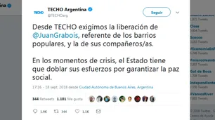 La ONG "Techo" se solidarizó con Juan Grabois e indignó a sus donantes