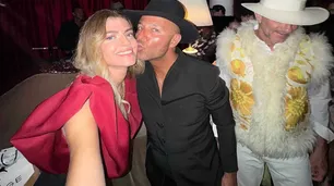 Alan Faena, Valeria Mazza, García Moritán, Juanse y Joaquín Levinton en el cumpleaños de Gaby Álvarez