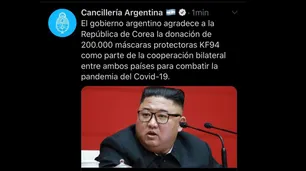 Cancillería investiga un confuso tuit sobre Corea del Sur con foto de Kim Jong-un