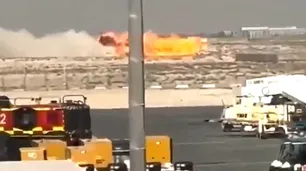 Murió el piloto de un avión caza indio que se estrelló en el Dubai Air Show