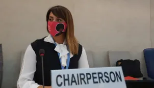 Tras su discurso en una sala casi vacía en Ginebra, Victoria Donda salió a defenderse